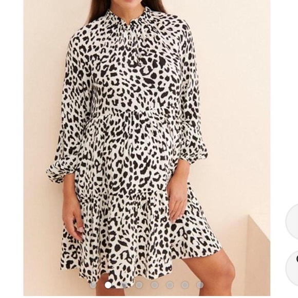 Yumi Kim Chic Black and White Leopard Print ivory aura maternity Dress size M - Picture 9 of 11